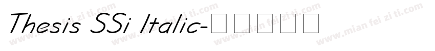 Thesis SSi Italic字体转换